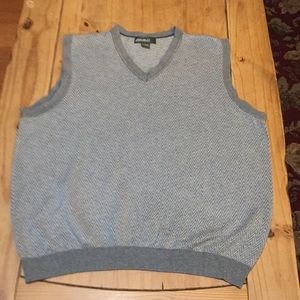 3 for $29 Eddie Bauer gray/cream sweater vest; XL